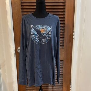 Life Is Good Navy Long Sleeve Shirt